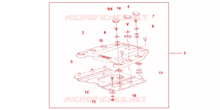 SUPPORT - PLATINE DE TOP CASE Honda SCOOTER 600 SILVERWING 2013  FJS600AB