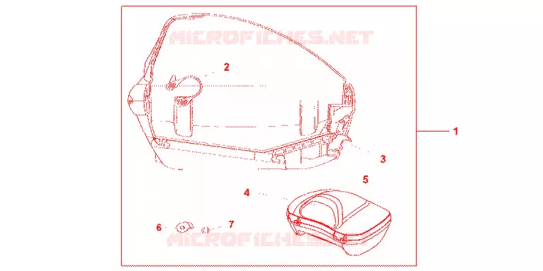 TOP CASE 40L SWORD SILVER NH-A95M Honda SCOOTER 600 SILVERWING 2012  FJS600AB