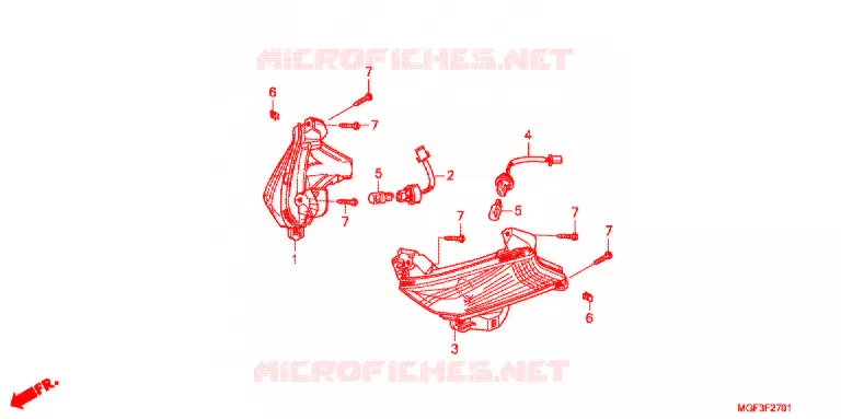 CLIGNOTANT (FJS600A9-2KO/FJS600AB/DB) Honda SCOOTER 600 SILVERWING 2011  FJS600AB