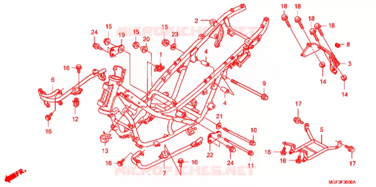 CADRE Honda SCOOTER 600 SILVERWING 2014  FJS600AB