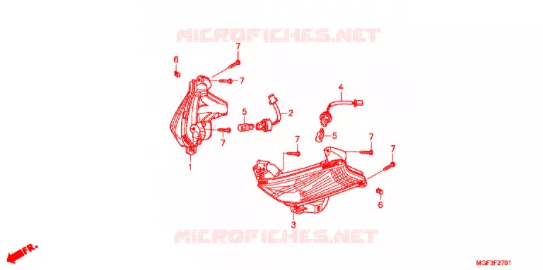 CLIGNOTANT (FJS600A9-2KO/FJS600AB/DB) Honda SCOOTER 600 SILVERWING 2015  FJS600AB