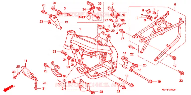 CADRE Honda MOTO 450 CRF 2011  CRF450XB