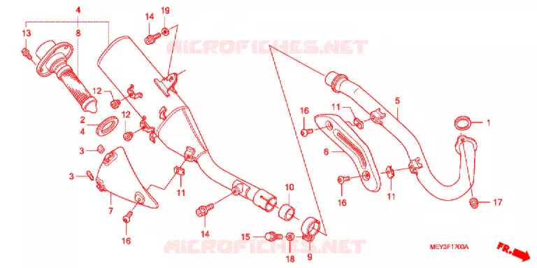 SILENCIEUX D'ECHAPPEMENT Honda MOTO 450 CRF 2011  CRF450XB