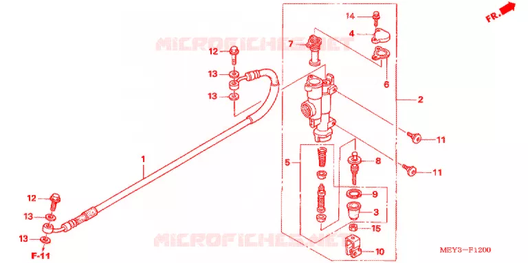 MAITRE-CYLINDRE DE FREIN ARRIERE Honda MOTO 450 CRF 2011  CRF450XB