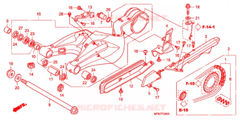 BRAS OSCILLANT Honda MOTO 1000 CB 2012  CB1000RC