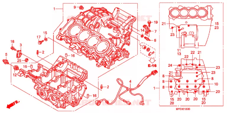 CARTER MOTEUR Honda MOTO 600 HORNET 2012  CB600FAC