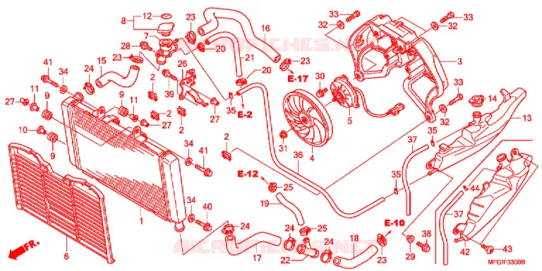 RADIATEUR Honda MOTO 600 HORNET 2012  CB600FC