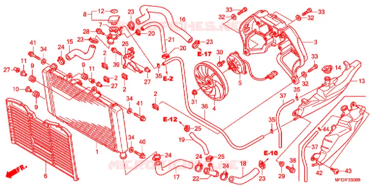 RADIATEUR Honda MOTO 600 HORNET 2012  CB600FC