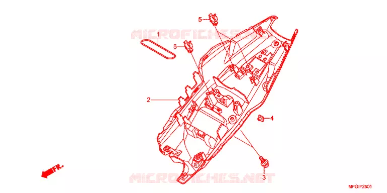 GARDE-BOUE ARRIERE (2) Honda MOTO 600 HORNET 2012  CB600FC