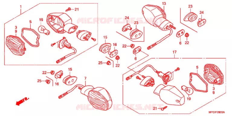 CLIGNOTANT Honda MOTO 600 HORNET 2012  CB600FC