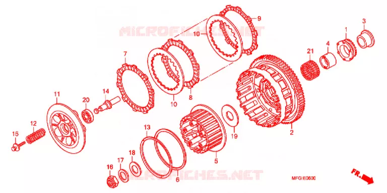 EMBRAYAGE Honda MOTO 600 HORNET 2012  CB600FC