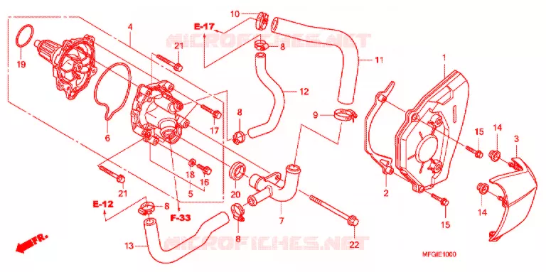 POMPE A EAU Honda MOTO 600 HORNET 2012  CB600FC