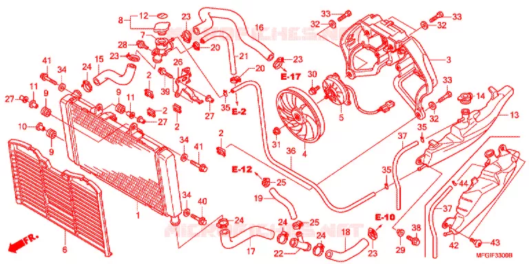 RADIATEUR Honda MOTO 600 HORNET 2012  CB600FC