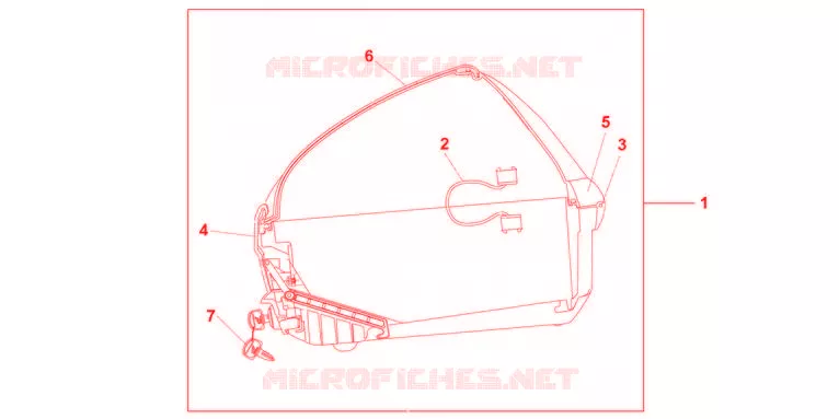 TOP CASE 45L NIGHTSTAR BLACK Honda MOTO 1000 CBF 2012  CBF1000FAC
