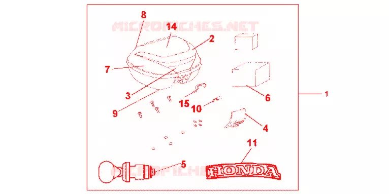 TOP CASE 35L SWORD SILVER Honda MOTO 1000 CBF 2013  CBF1000FAC