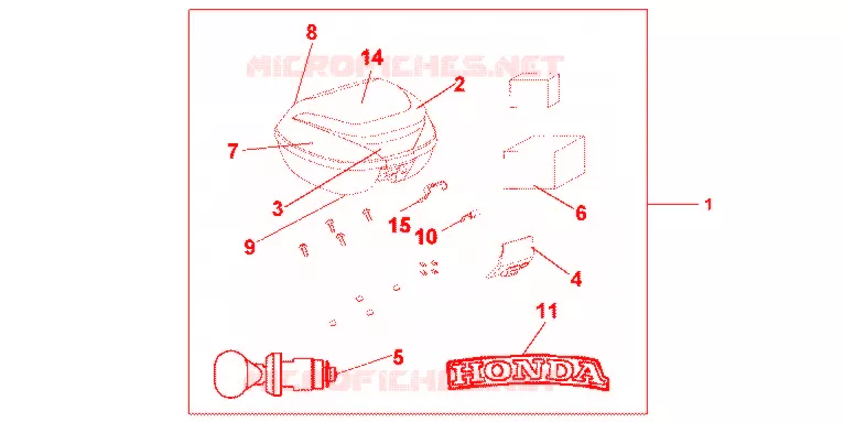 TOP CASE 35L SWORD SILVER Honda MOTO 1000 CBF 2012  CBF1000FC