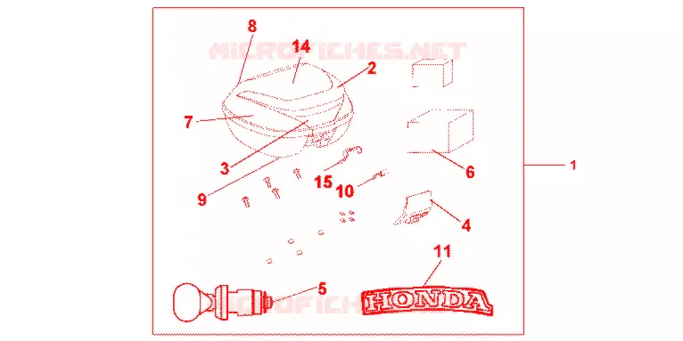 TOP CASE 35L SWORD SILVER Honda MOTO 1000 CBF 2012  CBF1000FC