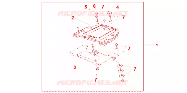 PLATINE DE TOP CASE Honda MOTO 1000 CBF 2012  CBF1000FSC