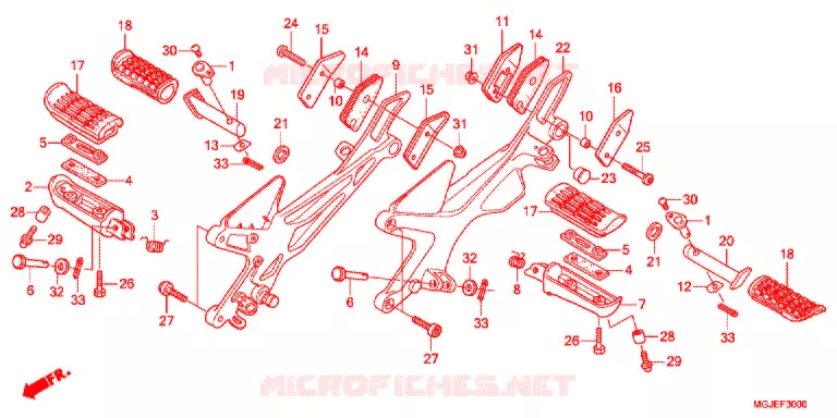 REPOSE PIED Honda MOTO 1000 CBF 2012  CBF1000FSC