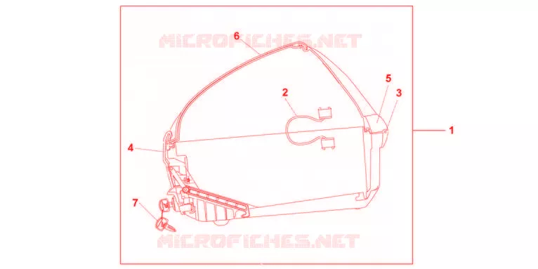 TOP CASE 45L SIENNA RED Honda MOTO 1000 CBF 2012  CBF1000FSC