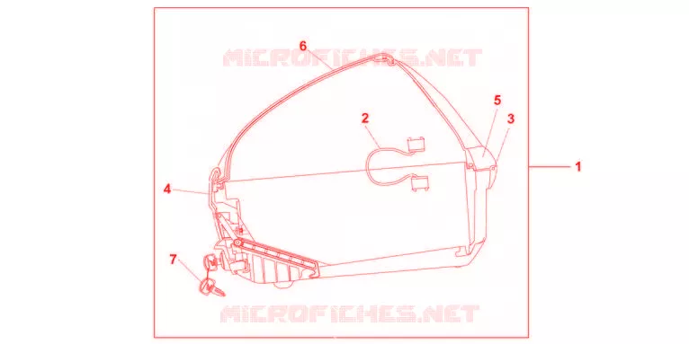 TOP CASE 45L SWORD SILVER MET Honda MOTO 1000 CBF 2012  CBF1000FSC