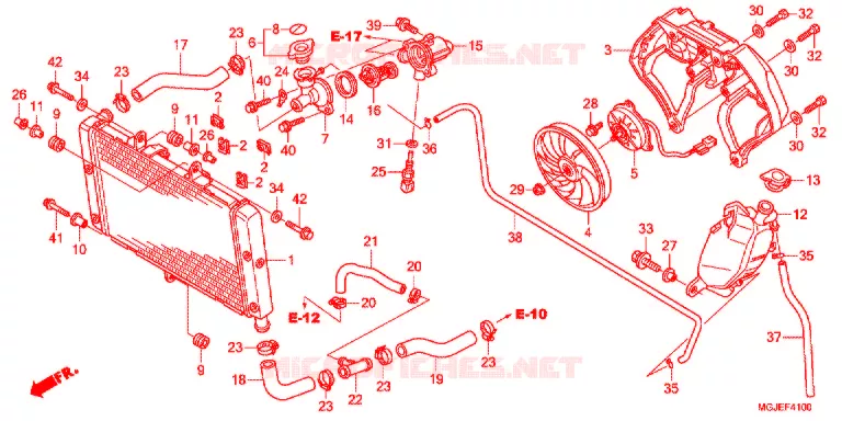 RADIATEUR Honda MOTO 1000 CBF 2012  CBF1000FTC