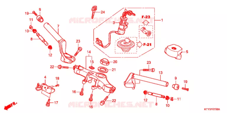 GUIDON - TE DE FOURCHE Honda MOTO 125 CBR 2012  CBR125RC