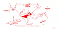 AUTOCOLLANTS (2) pour Honda CBR 125 BLACK de 2012
