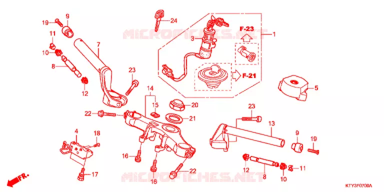 GUIDON - TE DE FOURCHE Honda MOTO 125 CBR 2012  CBR125RC
