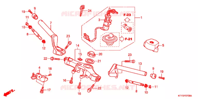 GUIDON - TE DE FOURCHE Honda MOTO 125 CBR 2012  CBR125RSC