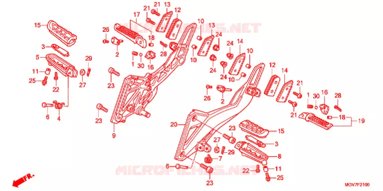 REPOSE PIED Honda MOTO 600 CBR 2012  CBR600FC