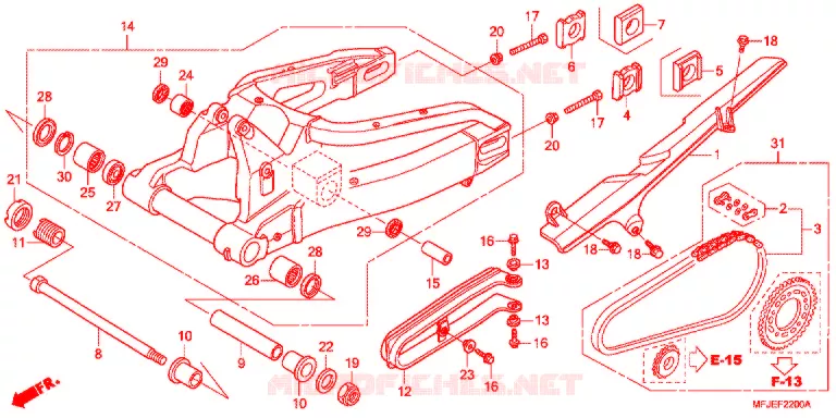 BRAS OSCILLANT Honda MOTO 600 CBR 2012  CBR600RRC