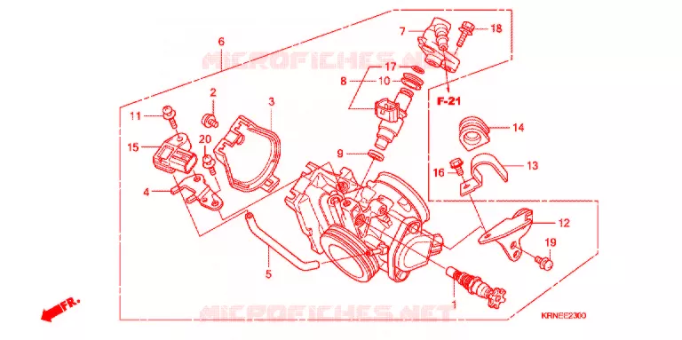 CORPS DE PAPILLON Honda MOTO 250 CRF 2012  CRF250RC