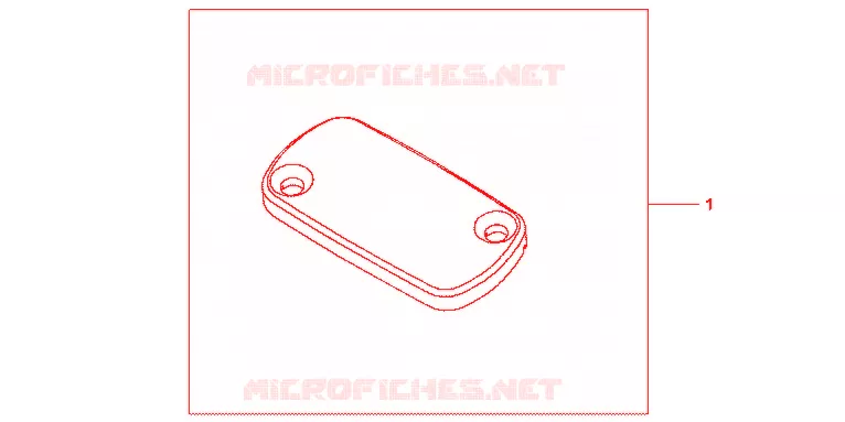 COUVERCLE DE MAITRE CYLINDRE DE FREIN AVANT Honda MOTO 250 CRF 2012  CRF250RC