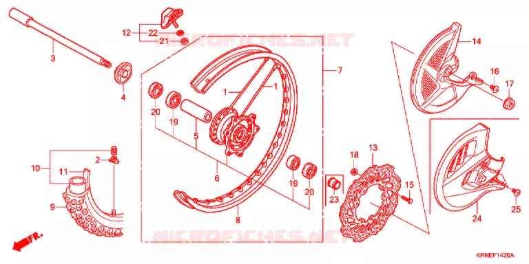 ROUE AVANT Honda MOTO 250 CRF 2012  CRF250RC