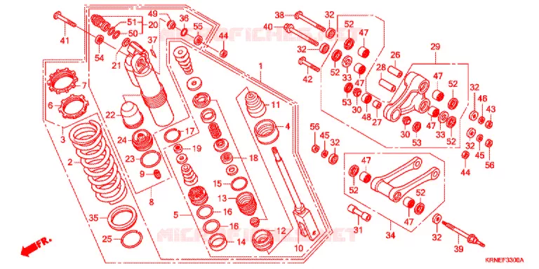 AMORTISSEUR ARRIERE Honda MOTO 250 CRF 2012  CRF250RC