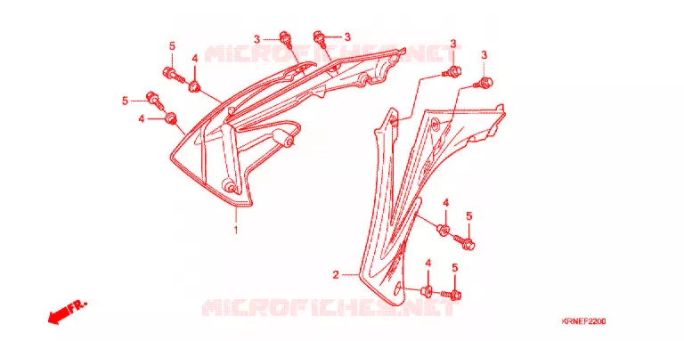 OUIES DE RADIATEUR Honda MOTO 250 CRF 2012  CRF250RC