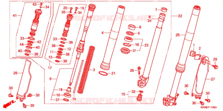 FOURCHE Honda MOTO 250 CRF 2012  CRF250RC