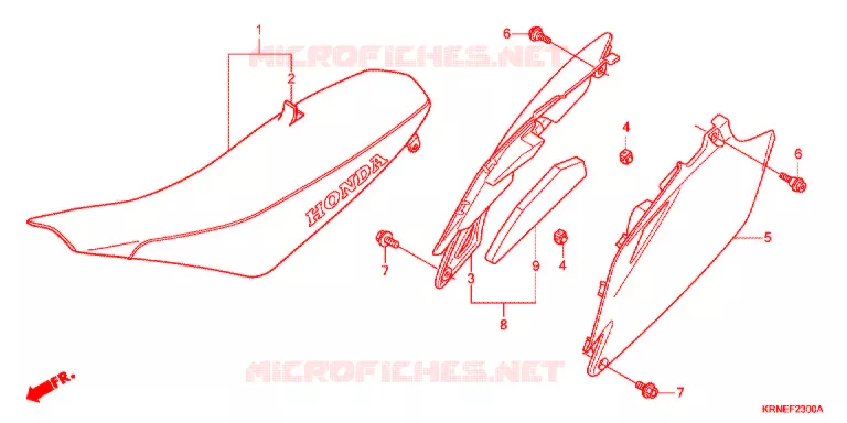 SELLE - CARENAGE Honda MOTO 250 CRF 2012  CRF250RC