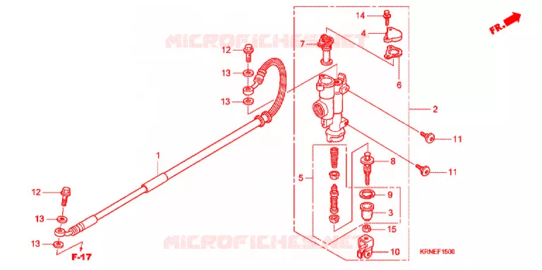 MAITRE-CYLINDRE DE FREIN ARRIERE Honda MOTO 250 CRF 2013  CRF250RD