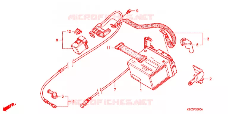 BATTERIE Honda MOTO 250 CRF 2012  CRF250XC