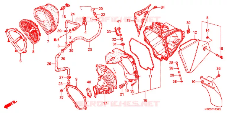FILTRE A AIR Honda MOTO 250 CRF 2012  CRF250XC