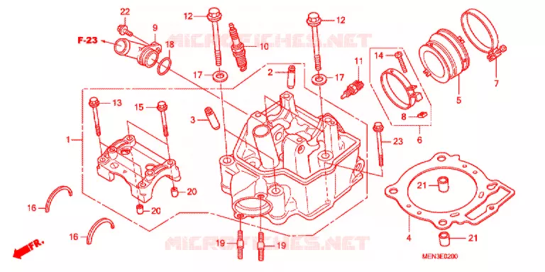 CULASSE Honda MOTO 450 CRF 2014  CRF450RC