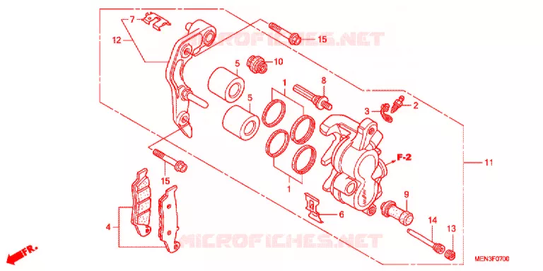 ETRIER DE FREIN AVANT Honda MOTO 450 CRF 2012  CRF450RC