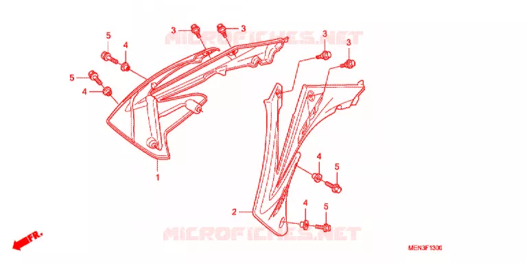 OUIES DE RADIATEUR Honda MOTO 450 CRF 2012  CRF450RC