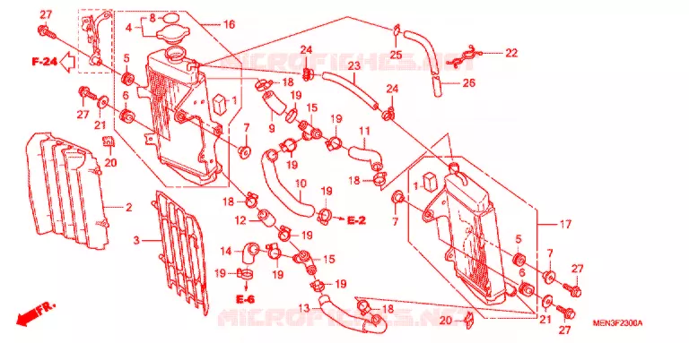 RADIATEUR Honda MOTO 450 CRF 2014  CRF450RC