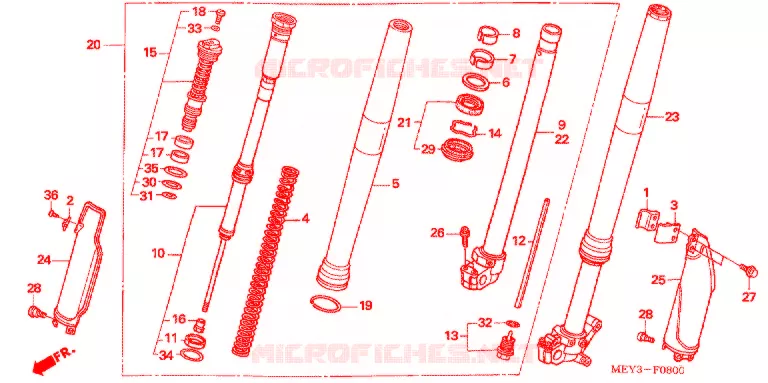 FOURCHE Honda MOTO 450 CRF 2012  CRF450XC
