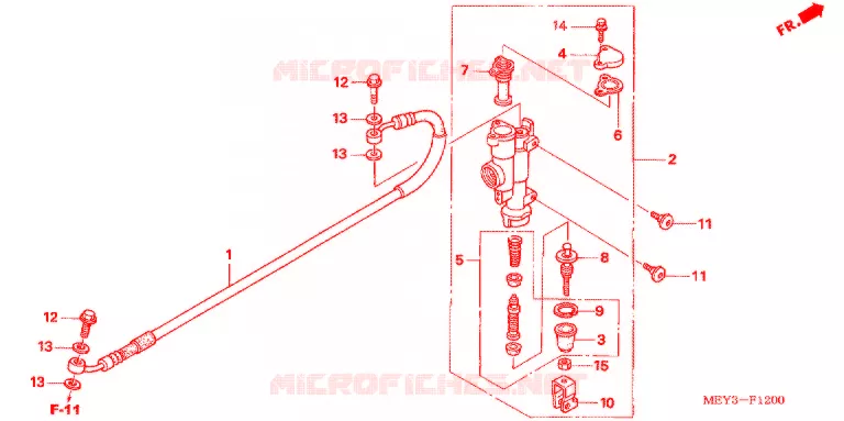 MAITRE-CYLINDRE DE FREIN ARRIERE Honda MOTO 450 CRF 2012  CRF450XC