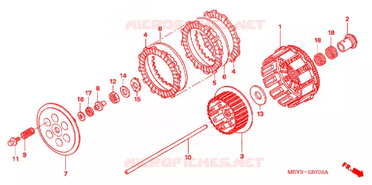 EMBRAYAGE Honda MOTO 450 CRF 2012  CRF450XC