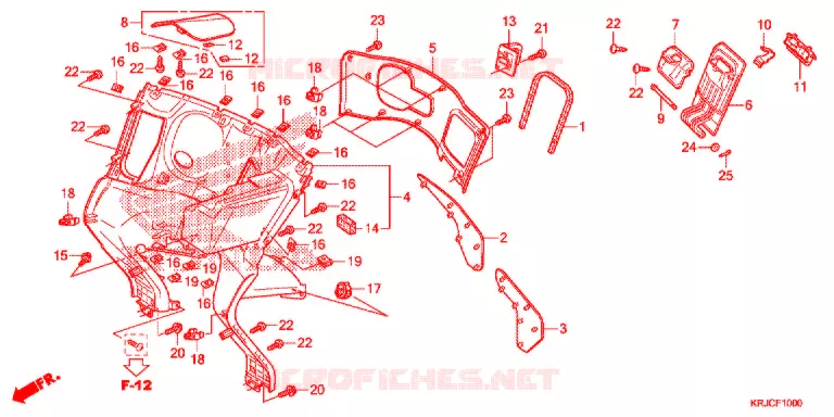 PROTEGE JAMBES Honda SCOOTER 125 S-WING 2012  FES125C